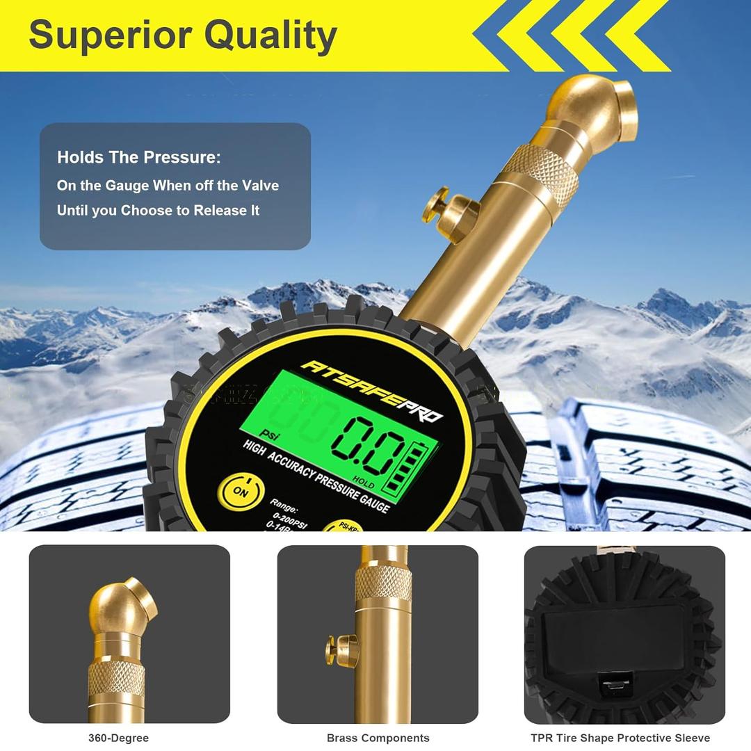 Digital Type Tire Pressure Gauge with Night Vision